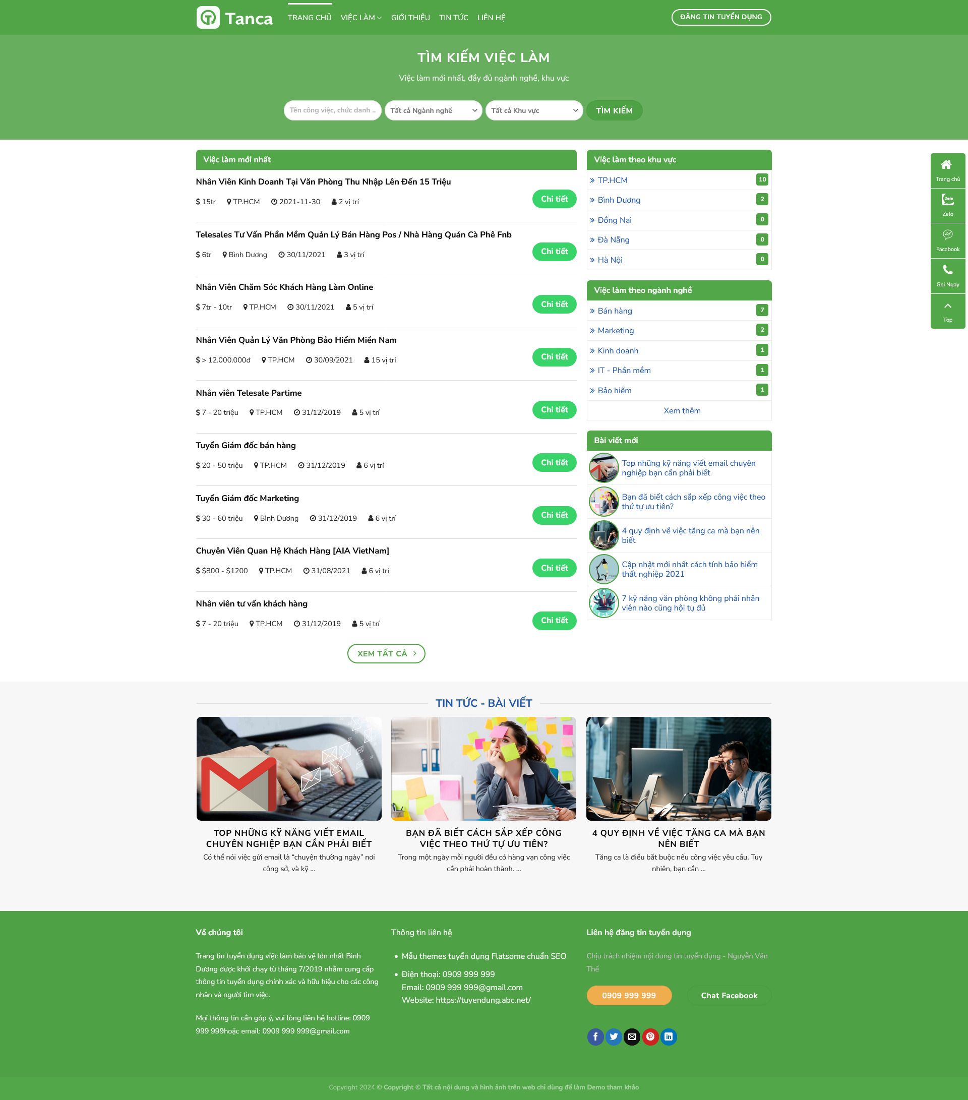 Theme wordpress tuyển dụng có chức năng member đăng tin 1 Tuyendung4.mauthemewp.com .jpg