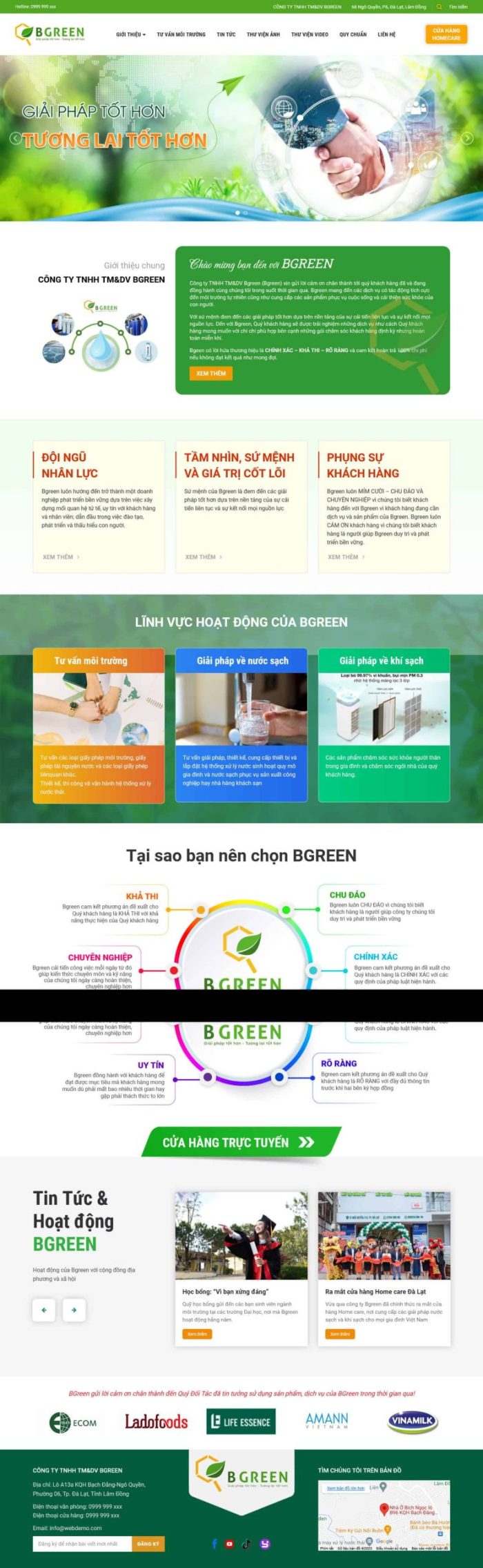 Theme Wordpress giới thiệu công ty 8 chuyên máy lọc nước